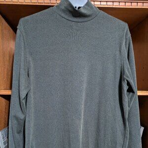 Perry Ellis Sweater Men's Size Medium Pullover Turtleneck (DARK GREEN)